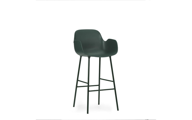 Form Bar 扶手椅 65 公分鋼綠色