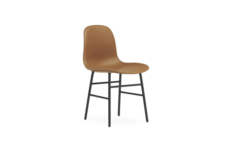 Form Chair Full Upholstery Black Steel Ultra Leather