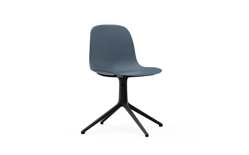 Form Chair Swivel 4L Black Alu Blue