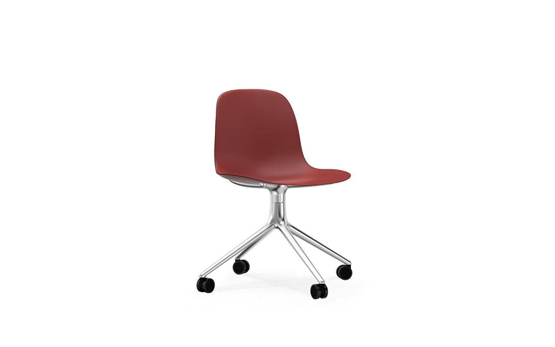 Form Chair Swivel 4W Aluminium/Red