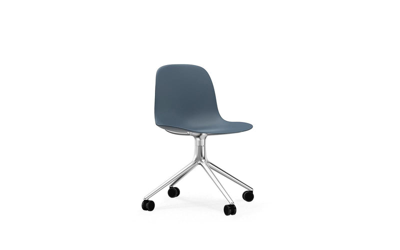Form Chair Swivel 4W Aluminium/Blue