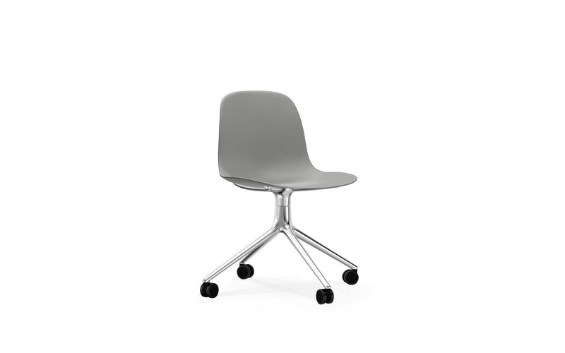 Form Chair Swivel 4W Aluminium/Grey