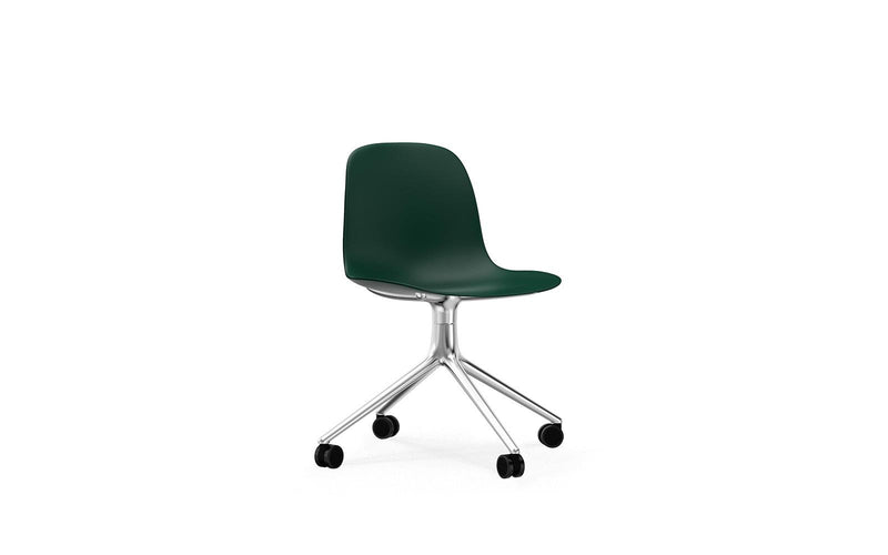 Form Chair Swivel 4W Aluminium/Green