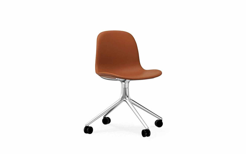 Form Chair Swivel 4W Full Upholstery Aluminium/Ultra Leather