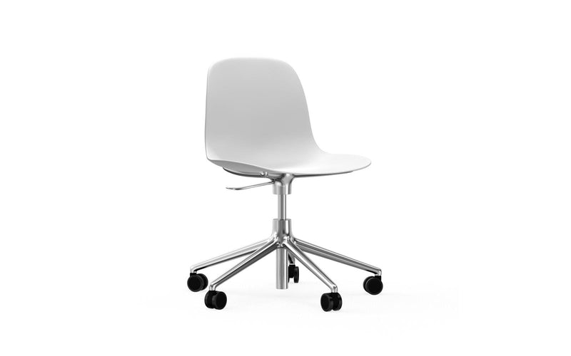 Form Chair Swivel 5W Gaslift Alu White