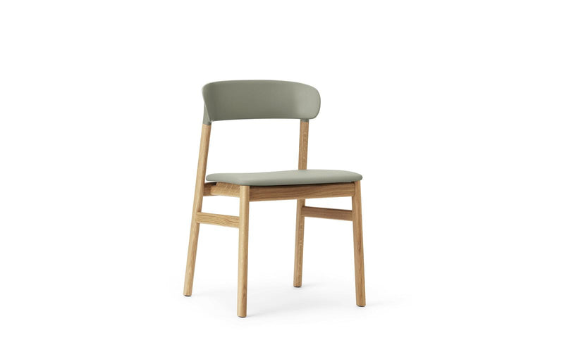 Herit Chair Upholstery Oak Spectrum Leather Dusty Green