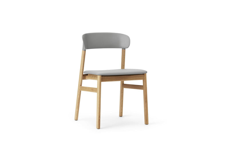 Herit Chair Upholstery Oak Spectrum Leather Grey