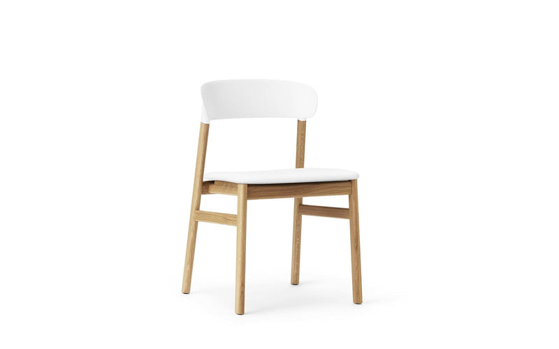 Herit Chair Upholstery Oak Spectrum Leather White