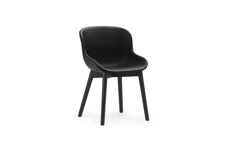 Hyg Chair full upholstery black oak Ultra Leather