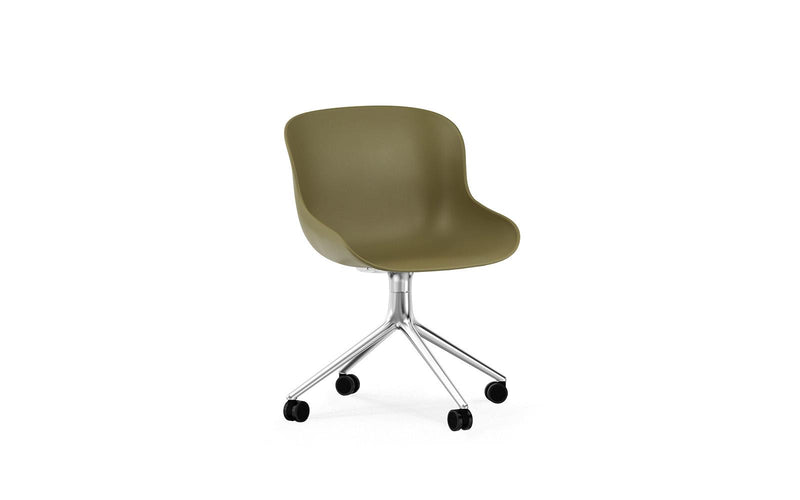 Hyg Chair Swivel 4W Aluminium/Olive