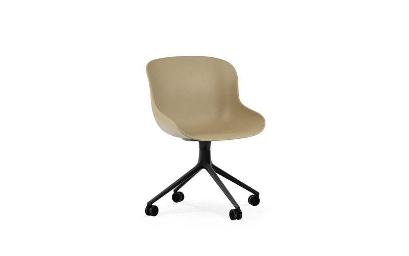 Hyg Chair Swivel 4W Black Aluminium/Sand