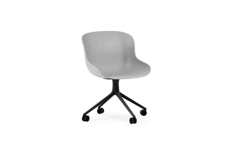 Hyg Chair Swivel 4W Black Aluminium/Grey