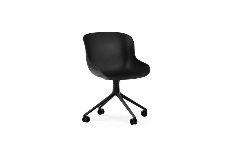Hyg Chair Swivel 4W Black Aluminium/Black