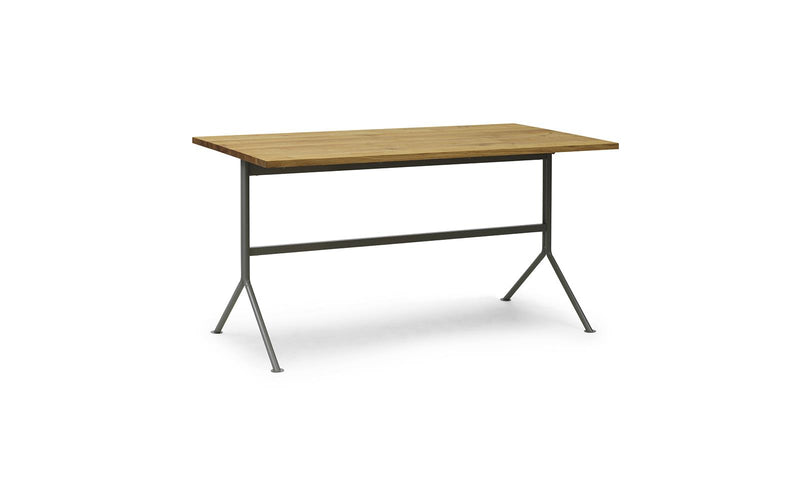 Kip Desk Grey Steel Oak