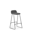 Normann Copenhagen Just Barstool w. back 75 Full Upholstery cm Black steel  Yoredale