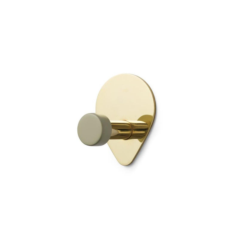 Normann Copenhagen Peacock Hook Small Antique Celadon Brass