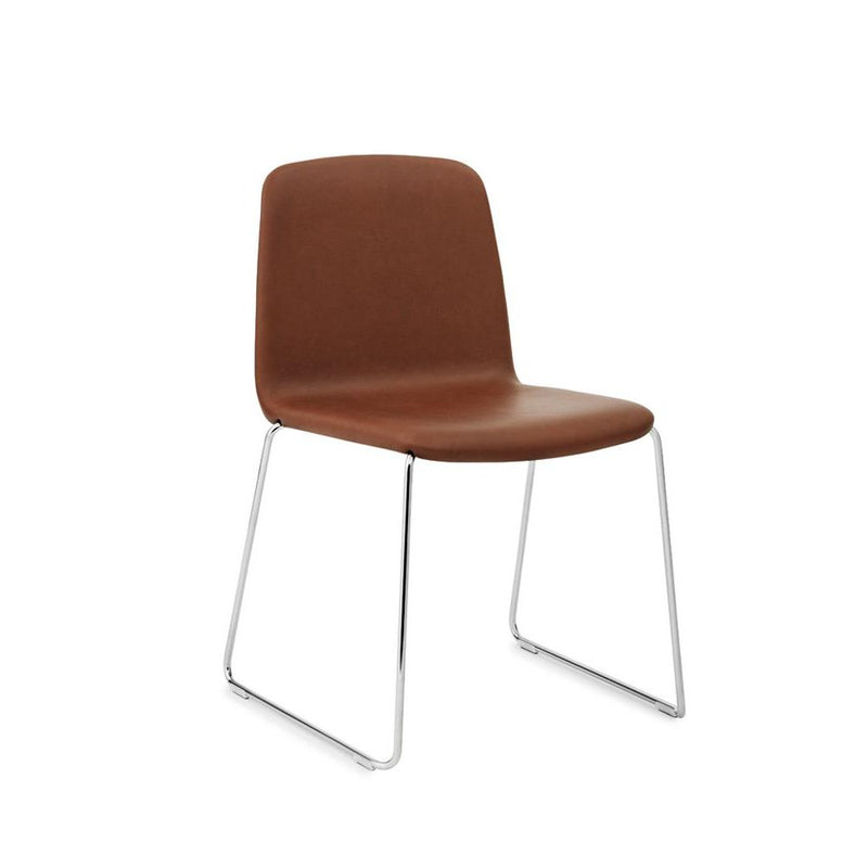 Normann Copenhagen Just Chair Upholstered Ultra Leather Chrome