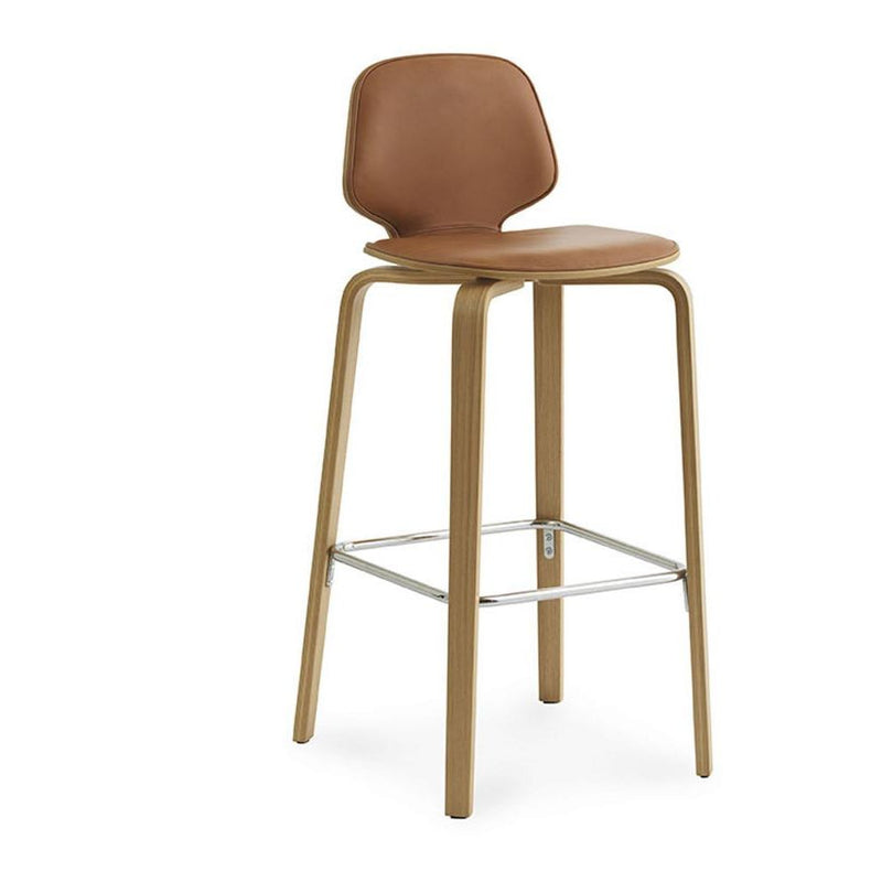 Normann Copenhagen My Chair Barstool 75 cm Front Upholstery Walnut Ultra Leather