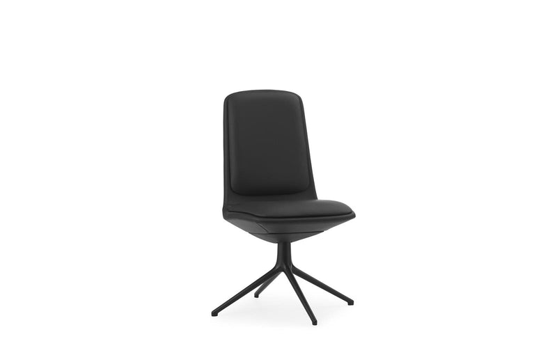 Off Chair Low 4L Black Aluminum With Cushion Ultra Leather