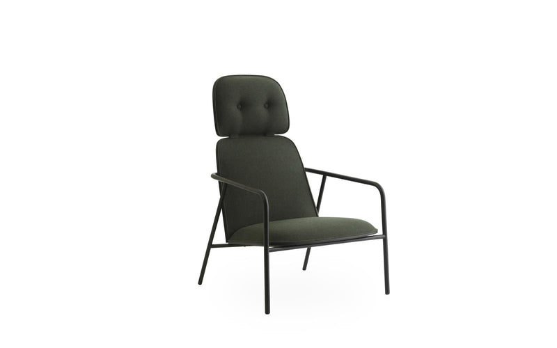 Pad Lounge Chair High Black Steel Black/Synergy