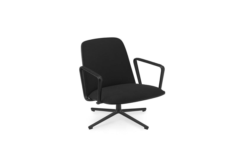 Pad Lounge Chair Low Swivel Black Alu Black/Oceanic