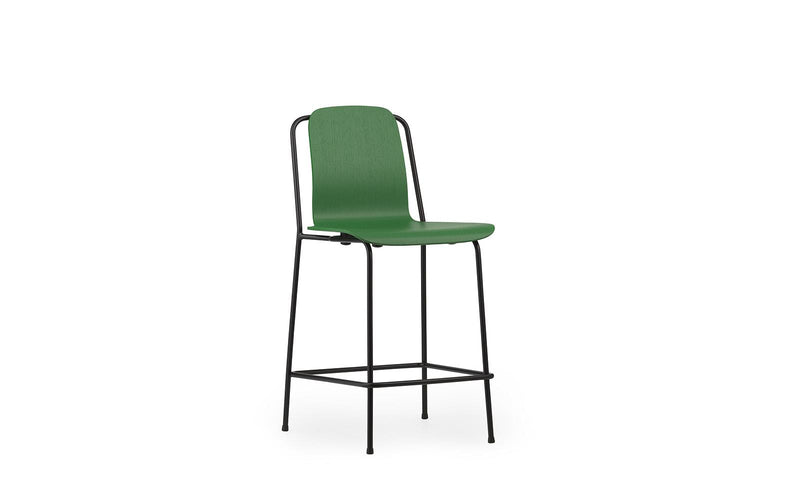 Studio Bar Chair 75 cm Black steel/ green