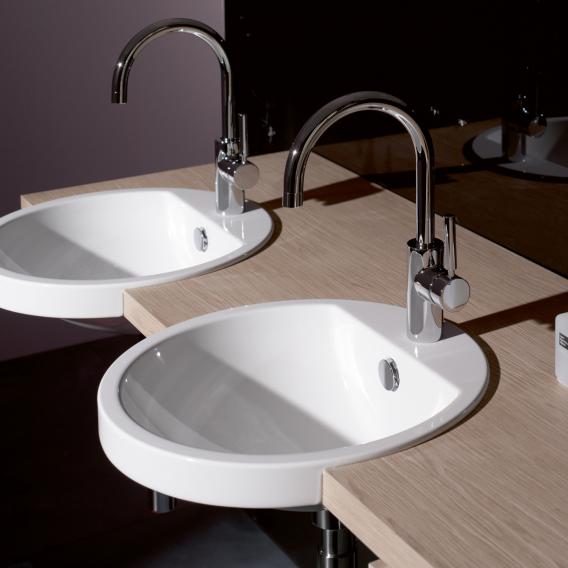 Alape HB.S semi-recessed washbasin white