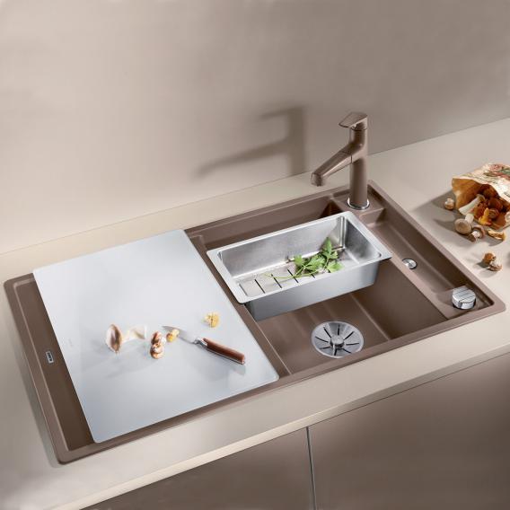 Blanco Axia III 5 S kitchen sink with half bowl and drainer, reversible