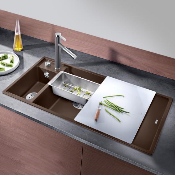 Blanco Axia III 6 S kitchen sink with half bowl and drainer