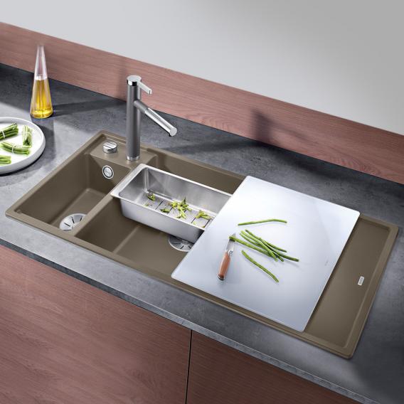 Blanco Axia III 6 S kitchen sink with half bowl and drainer