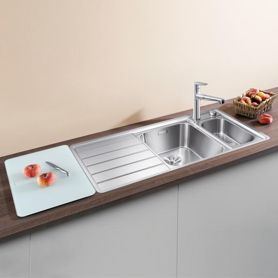 Blanco Axis III 6 S-IF kitchen sink with half bowl and drainer