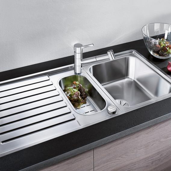 Blanco Classic Pro 6 S-IF 廚房水槽，附半碗和瀝水架，可翻轉