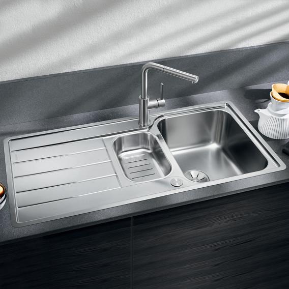 Blanco Classimo 6 S-IF kitchen sink with half bowl and drainer, reversible