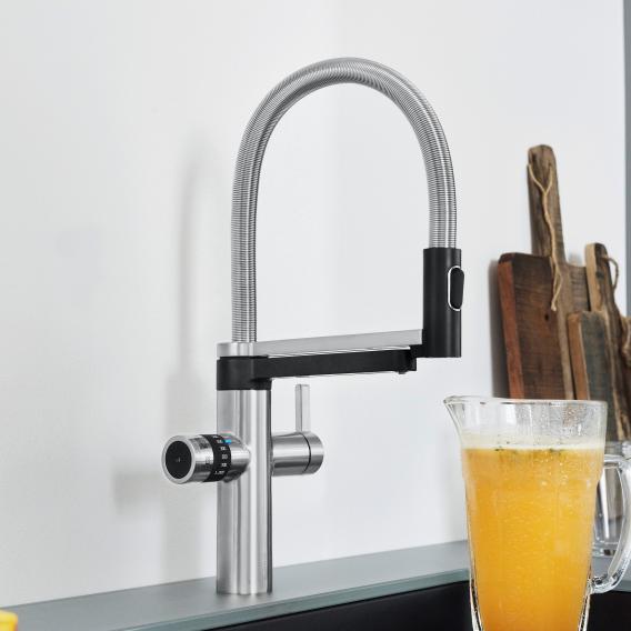 Blanco Evol-S Pro 單把手廚房混合龍頭，搭配蘇打水和過濾系統