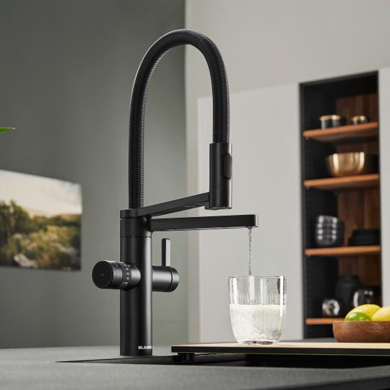 Blanco Evol-S Pro single-lever kitchen mixer tap, with soda water and filter system