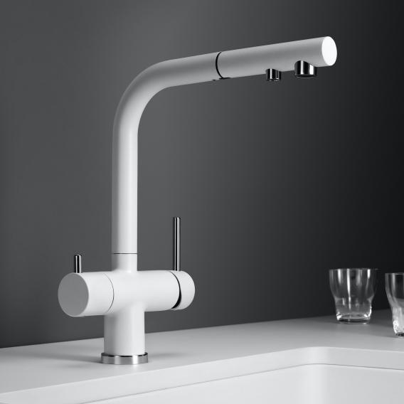 Blanco Fontas II 單把手廚房混合水龍頭，帶飲水機，帶拉出式噴嘴，用於過濾系統