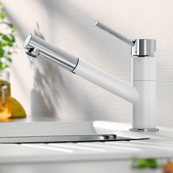Blanco Kano-S single-lever kitchen mixer tap, with pull-out spout