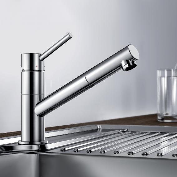 Blanco Kano-S single-lever kitchen mixer tap, with pull-out spout