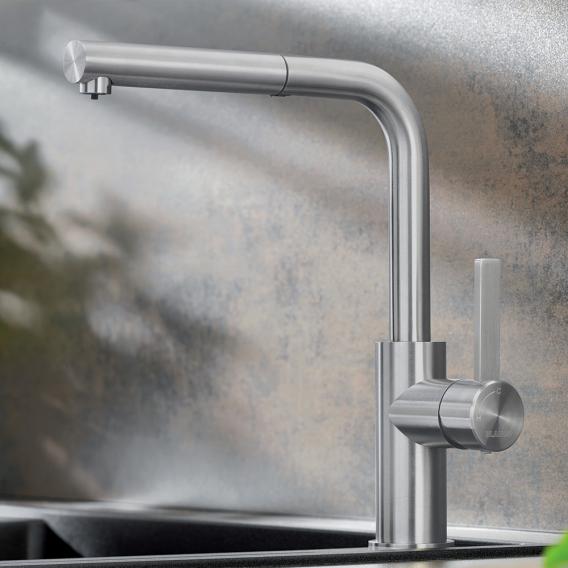 Blanco Lanora-S single-lever kitchen mixer tap, with pull-out spout, for low pressure