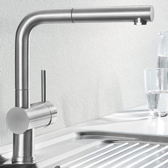 Blanco Linus-S single-lever kitchen mixer tap, with pull-out spout