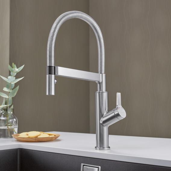 Blanco Solenta-S single-lever kitchen mixer tap brushed stainless stee ...