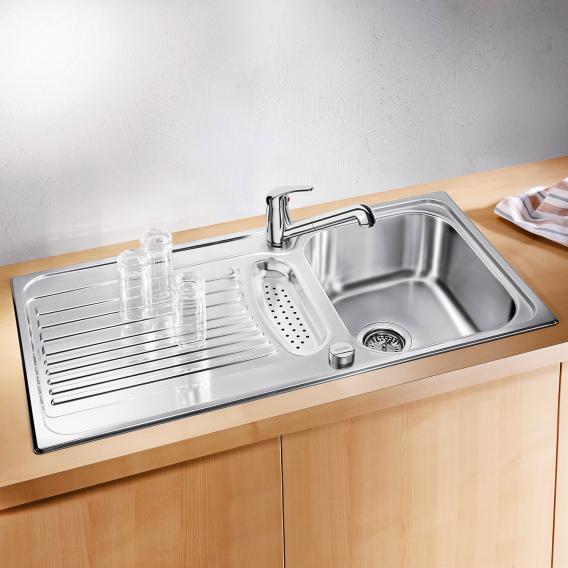 Blanco Tipo 5 S kitchen sink with half bowl and drainer, reversible