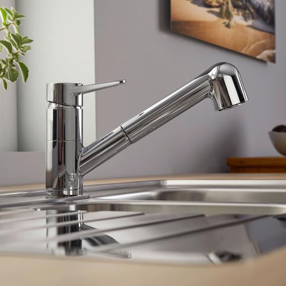 Blanco Wega-S II single-lever kitchen mixer tap, with pull-out spout