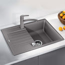 Blanco Zia 45 S 緊湊型廚房水槽，附瀝水器，可翻轉