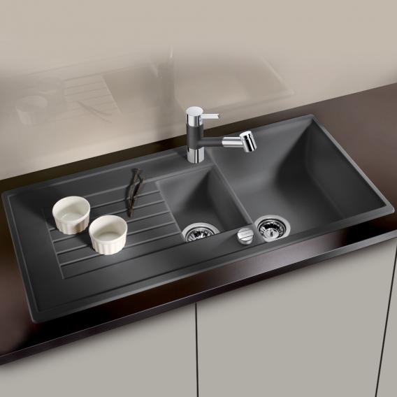 Blanco Zia 6 S kitchen sink with half bowl and drainer, reversible
