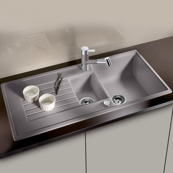 Blanco Zia 6 S kitchen sink with half bowl and drainer, reversible