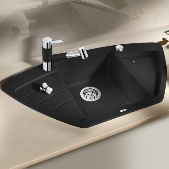 Blanco Zia 9 E kitchen sink with half bowl and drainer