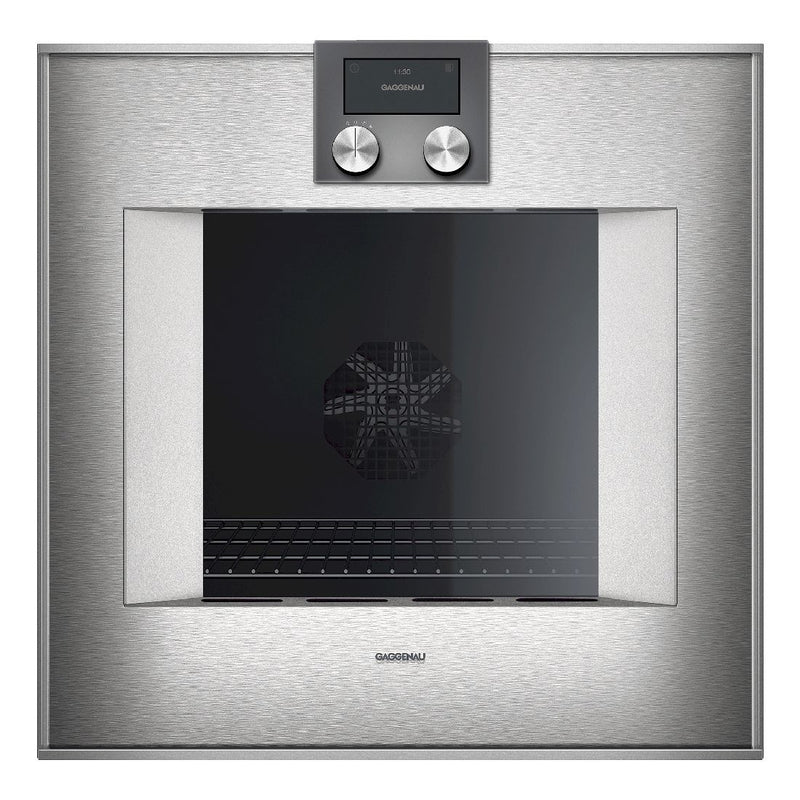 Gaggenau - 400 系列烤箱 60 x 60 公分 門鉸鏈：右側，玻璃後面不鏽鋼 BO450112