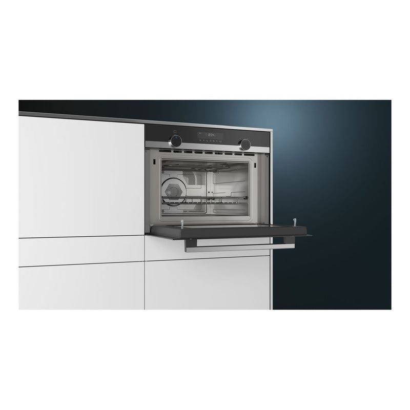 Siemens - IQ500 Built-in Microwave Oven With Hot Air 60 x 45 cm Stainless Steel CM585AGS0B 