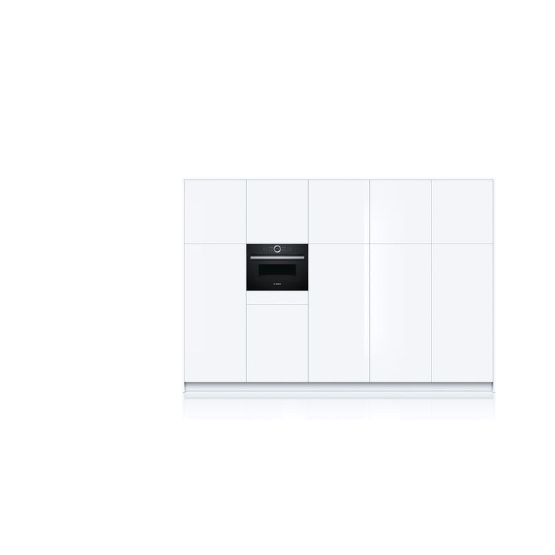 Bosch - Serie | 8 Built-in Compact Oven With Microwave Function 60 x 45 cm Black CMG633BB1B